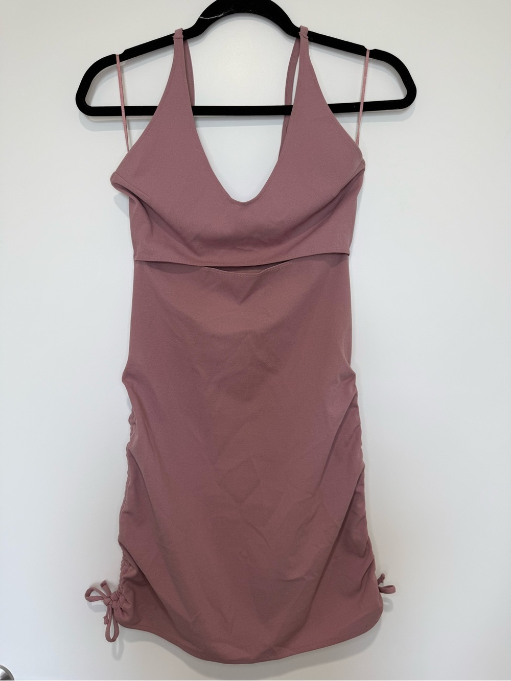 Kith Dusty Rose Spaghetti-Strap Ruched Mini Dress